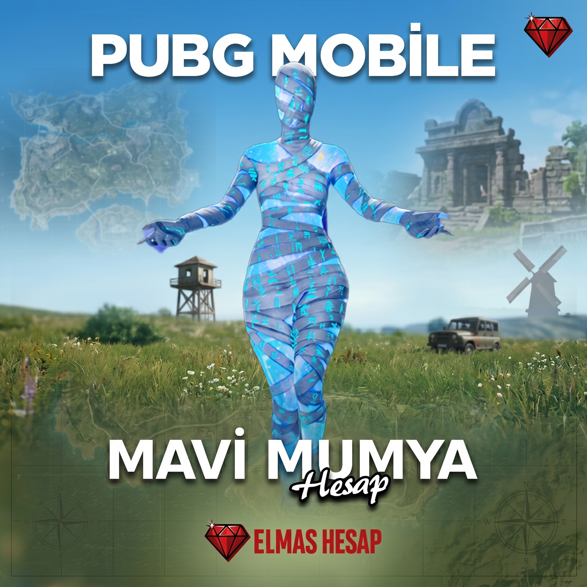 Pubg Mobile Mavi Mumya Random Hesap